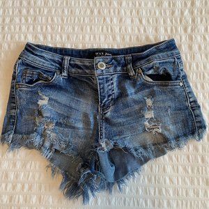 Frayed Denim Shorts